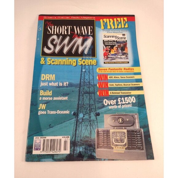 Short Wave Magazine July 2002 DRM Scanning Amateur Radio Satellite Forecast - Picture 1 of 8